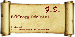 Fónagy Dániel névjegykártya