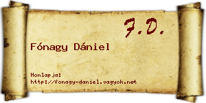 Fónagy Dániel névjegykártya